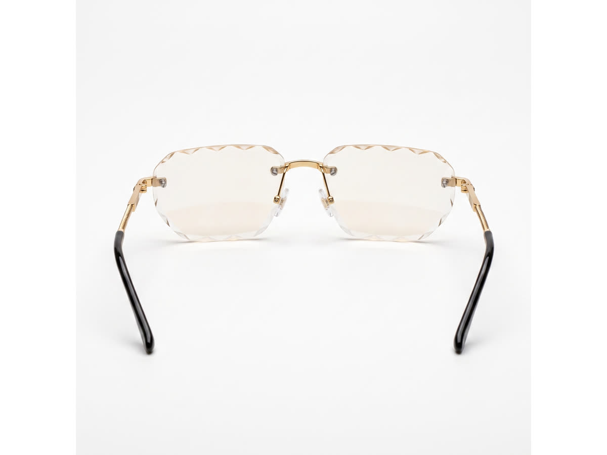 Specialized Frame — Diamond-Cut Rimless · Golden — Specialized Frames in Golden, Metal