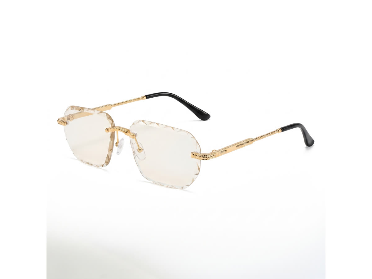 Specialized Frame — Diamond-Cut Rimless · Golden — Specialized Frames in Golden