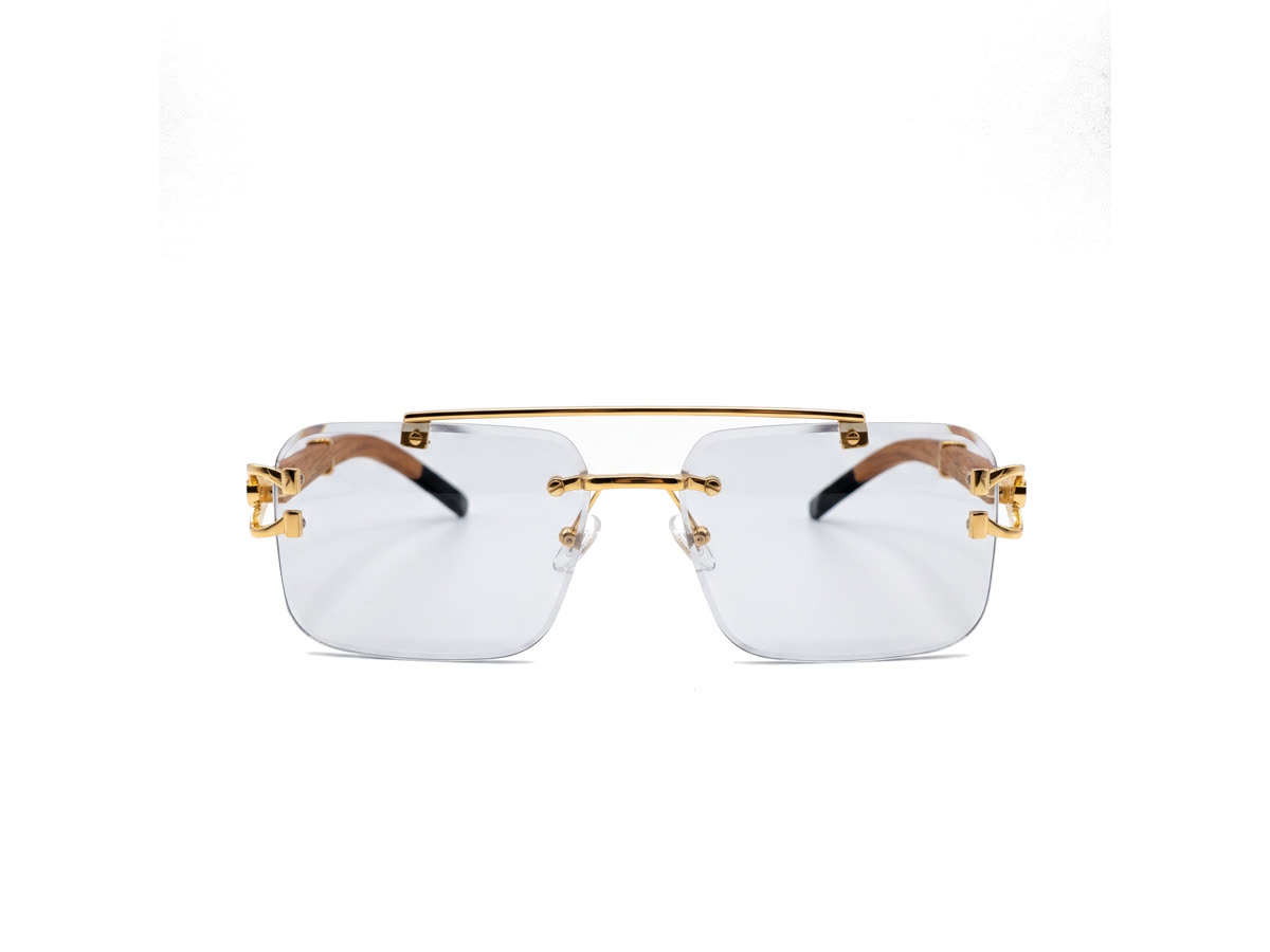 Specialized Frame — Double-Bridge Rimless · Golden — Specialized Frames in Golden, Metal