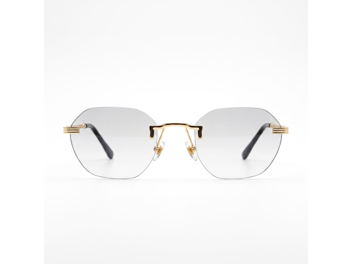 Specialized Frame — Oval Rimless · Golden — Specialized Frames in Golden, Metal