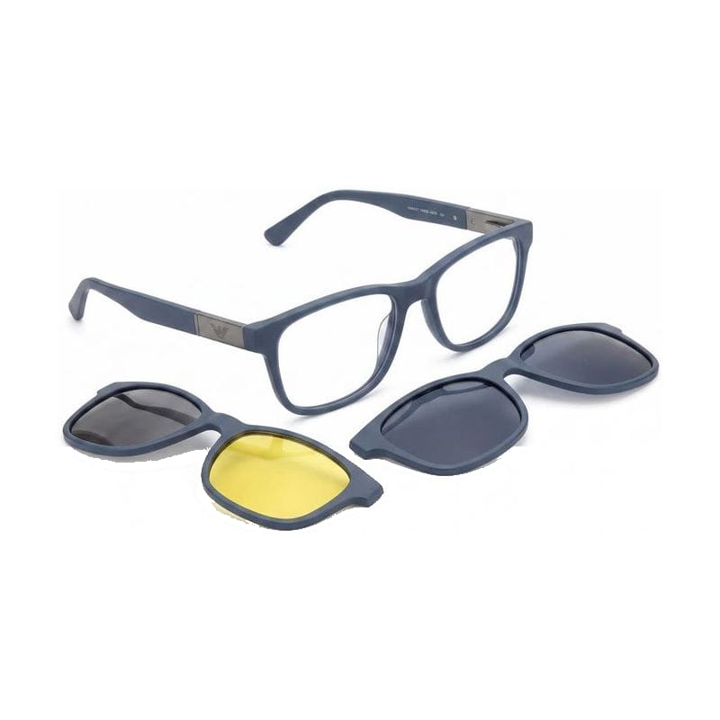 Coco Man 4-in-1 Magnetic Clip-On Set — Matte Blue — Specialized Frames in Matte Blue