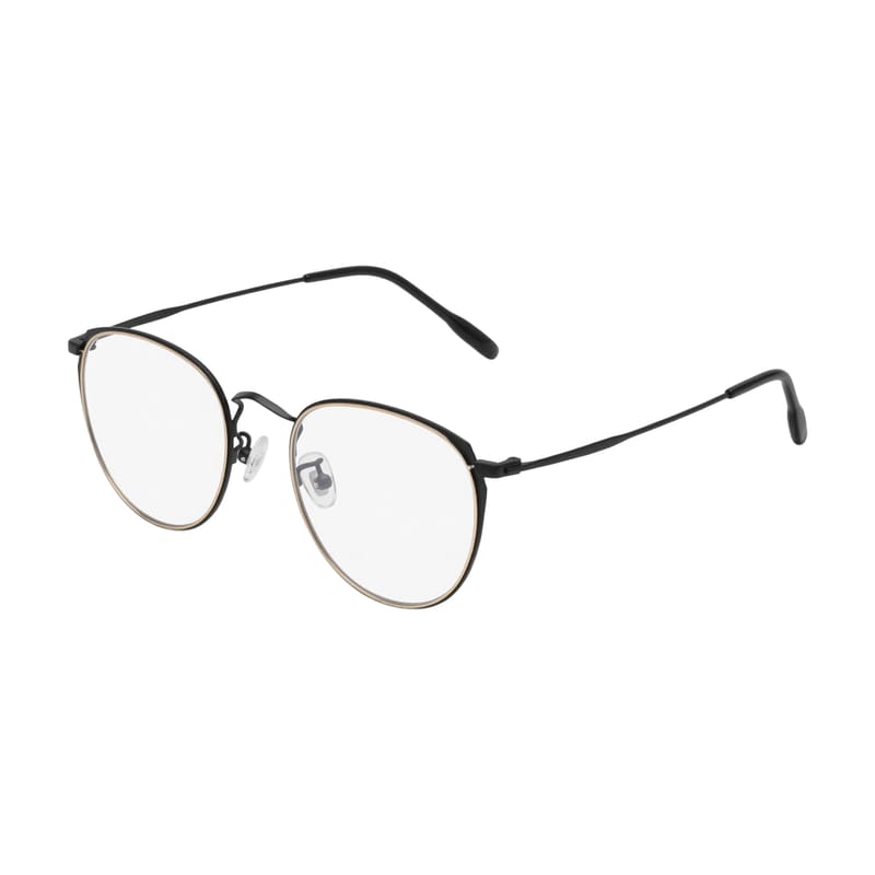 Women's Slim Round Metal Frame — Matte Black + Sunset Gold — Eyeglasses in Matte Black + Sunset Gold