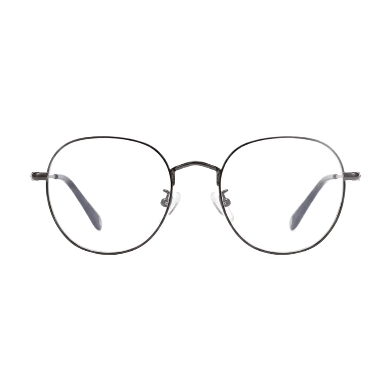 Women's Slim Round Metal Frame — Black Chrome — Eyeglasses in Black Chrome