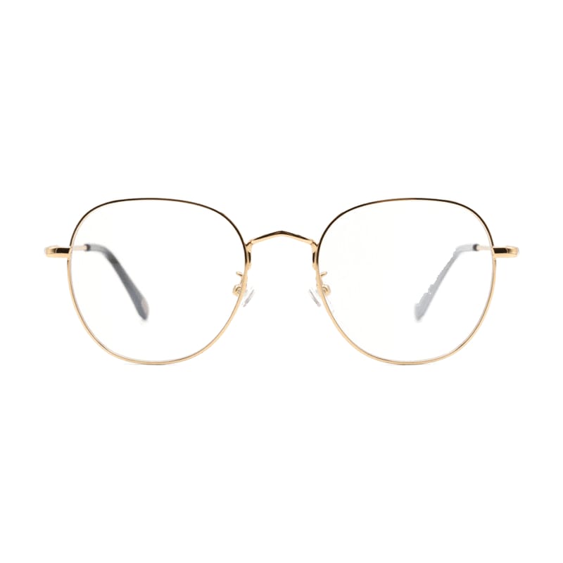 Women's Slim Round Metal Frame — Rose Gold — Eyeglasses in Rose Gold