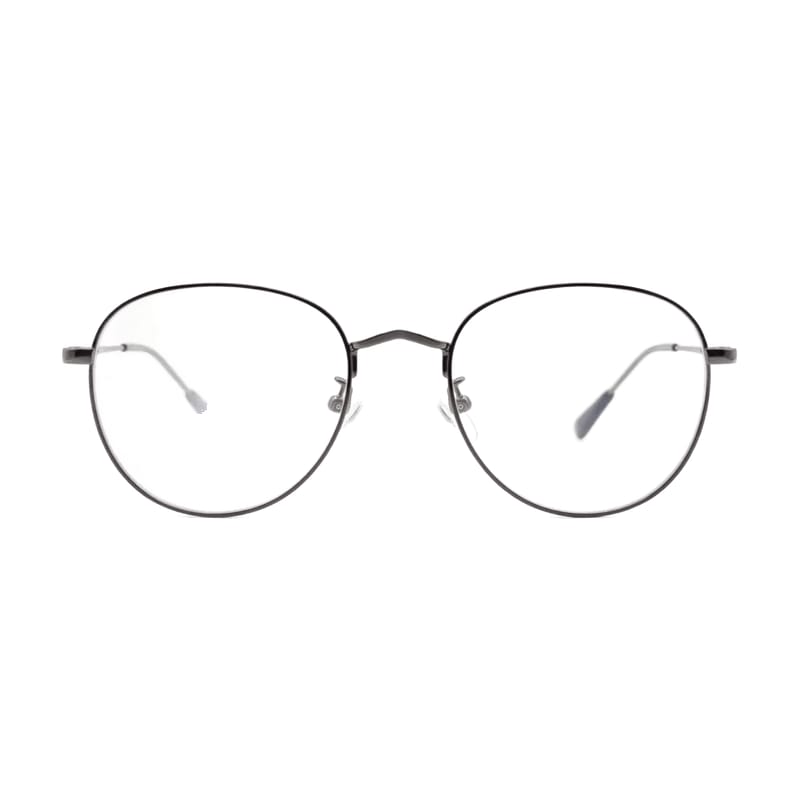 Women's Slim Round Metal Frame — Slate Black — Eyeglasses in Slate Black