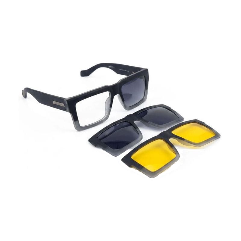 Coco Man 4-in-1 Magnetic Clip-On Set — Matte Gradient Grey — Specialized Frames in Matte Gradient Grey