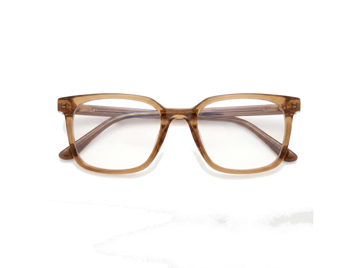 Men's Classic square acetate — Translucent Light Brown — Eyeglasses in Translucent Light Brown