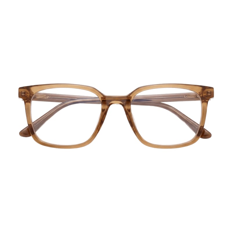 Men's Classic square acetate — Translucent Light Brown — Eyeglasses in Translucent Light Brown
