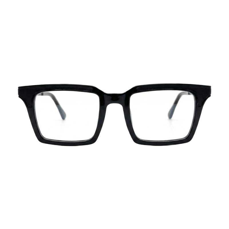 Men's Bold flat-top square acetate — Gloss Black (202414) — Eyeglasses in Gloss Black