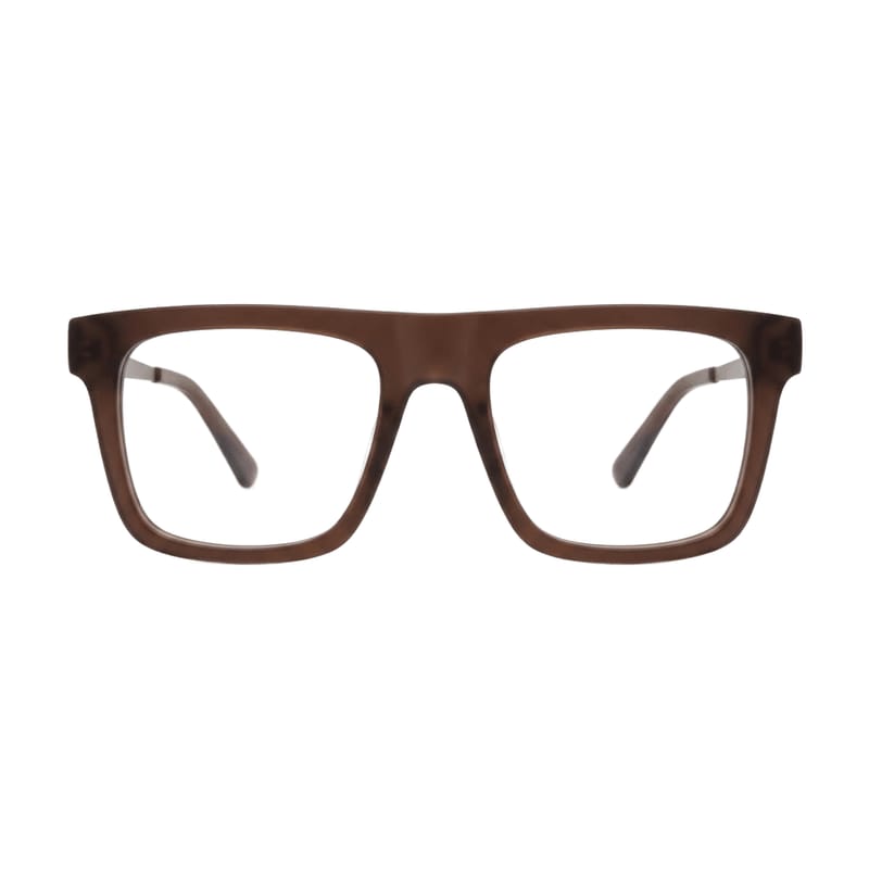 Men's Bold flat-top square acetate — Matte Brown (202414) — Eyeglasses in Matte Brown