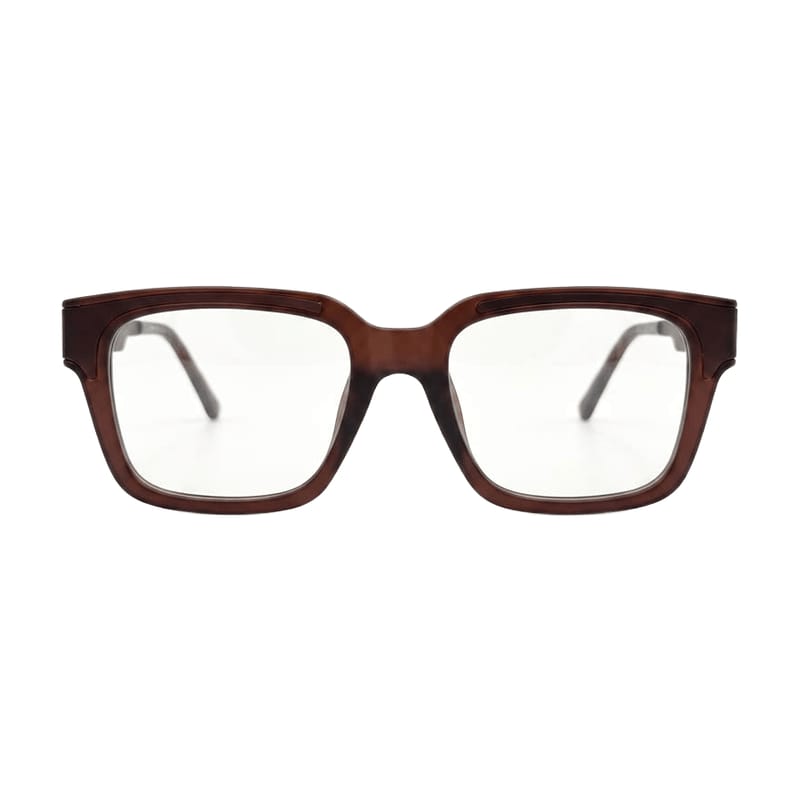 Men's Bold flat-top square acetate — Matte Brown (202411) — Eyeglasses in Matte Brown