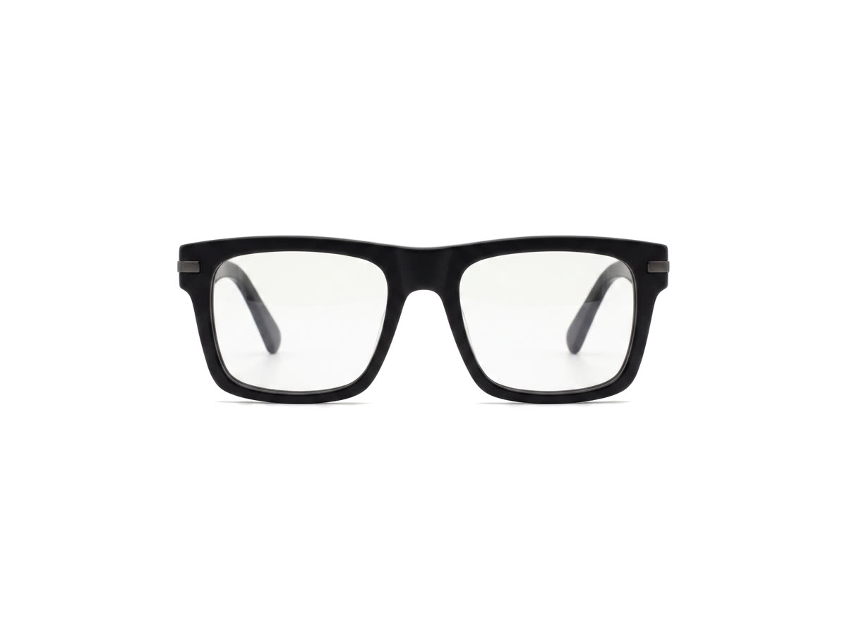 Men's Bold flat-top square acetate — Matte Black (202411) — Eyeglasses in Matte Black