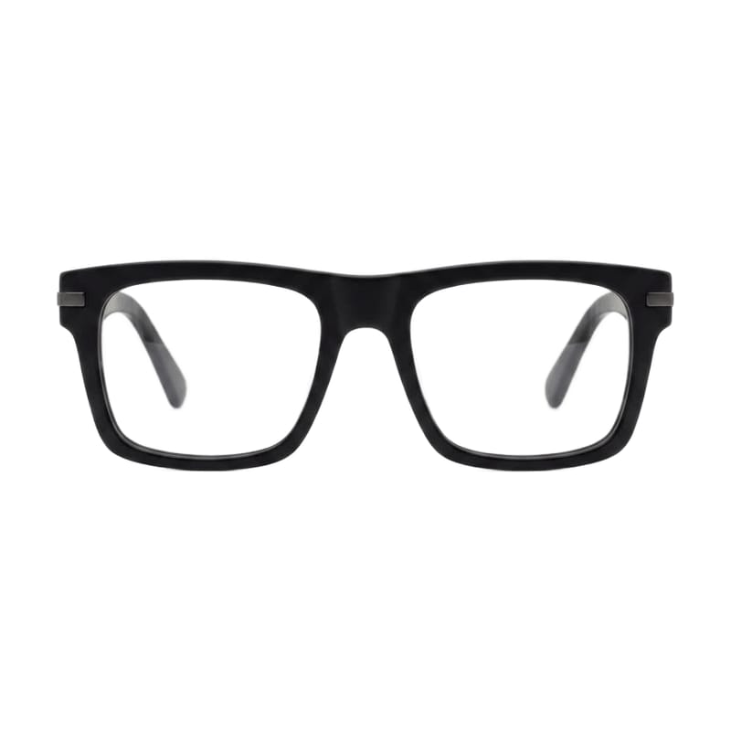 Men's Bold flat-top square acetate — Matte Black (202411) — Eyeglasses in Matte Black