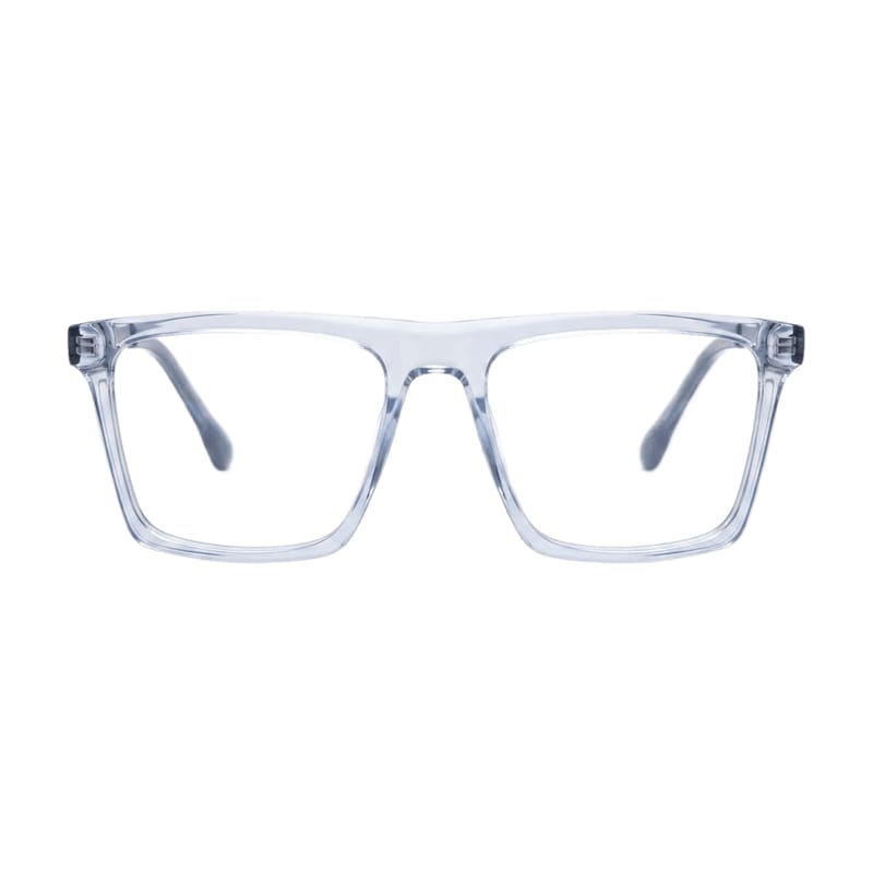 Men's Rectangular crystal acetate — Transparent Blue — Eyeglasses in Transparent Blue