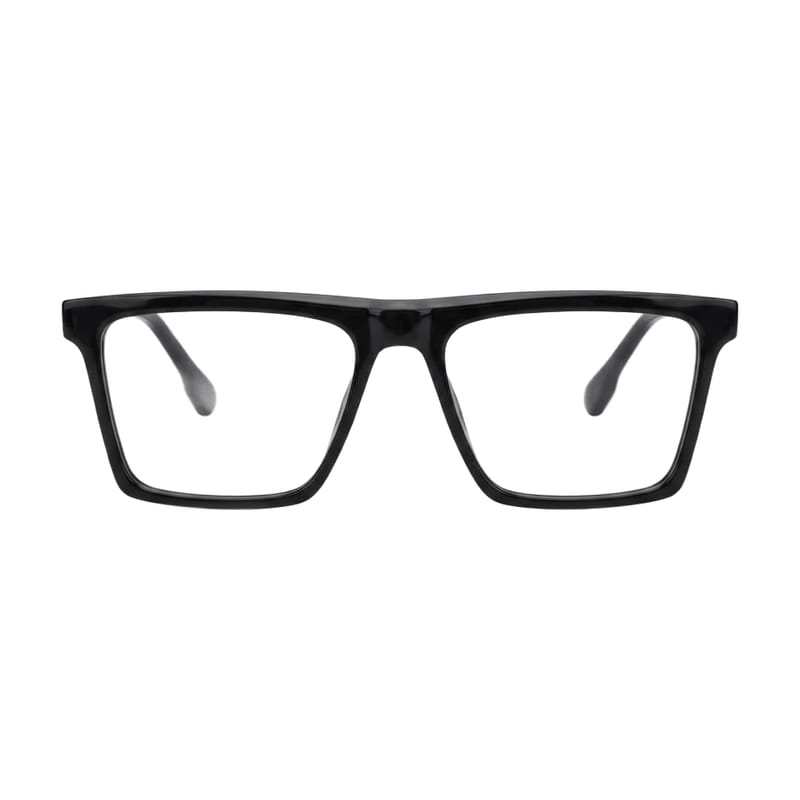 Men's Rectangular crystal acetate — Gloss Black — Eyeglasses in Gloss Black