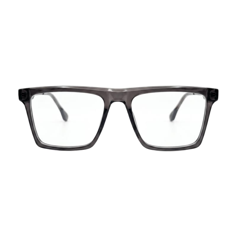 Men's Rectangular crystal acetate — Gloss Grey — Eyeglasses in Gloss Grey