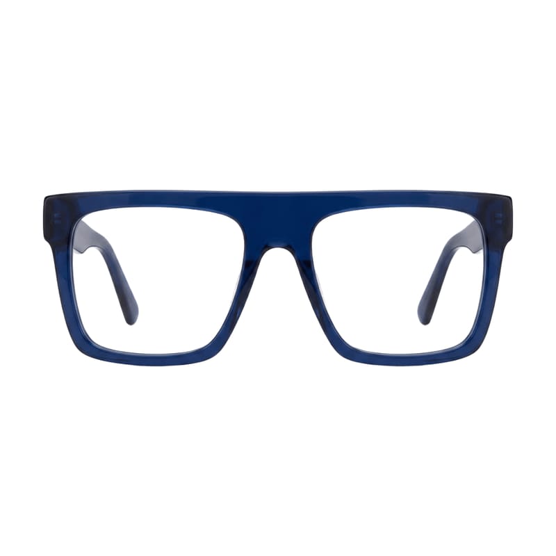 Men's Rectangular crystal acetate — Midnight Gloss Blue — Eyeglasses in Midnight Gloss Blue