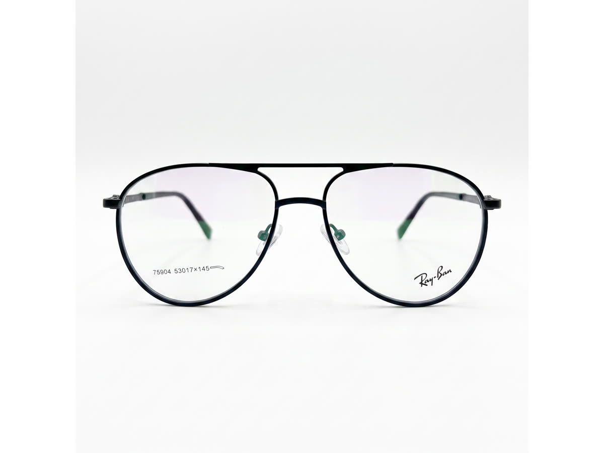 Ray-Ban Men's Double-Bridge Aviator Optical Frame — Black — Eyeglasses in Black