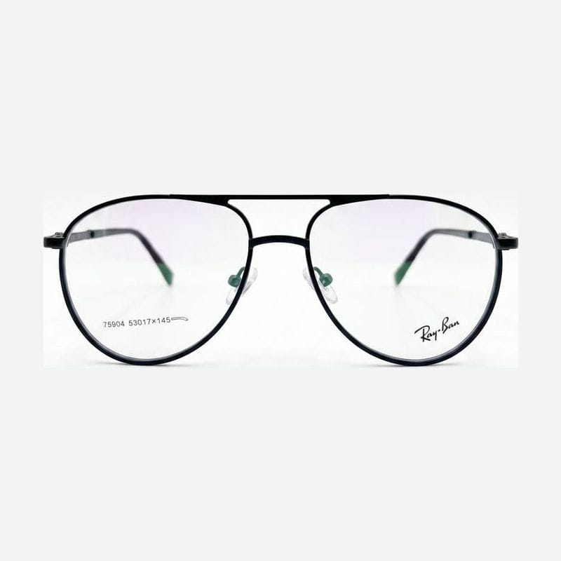 Ray-Ban Men's Double-Bridge Aviator Optical Frame — Black — Eyeglasses in Black