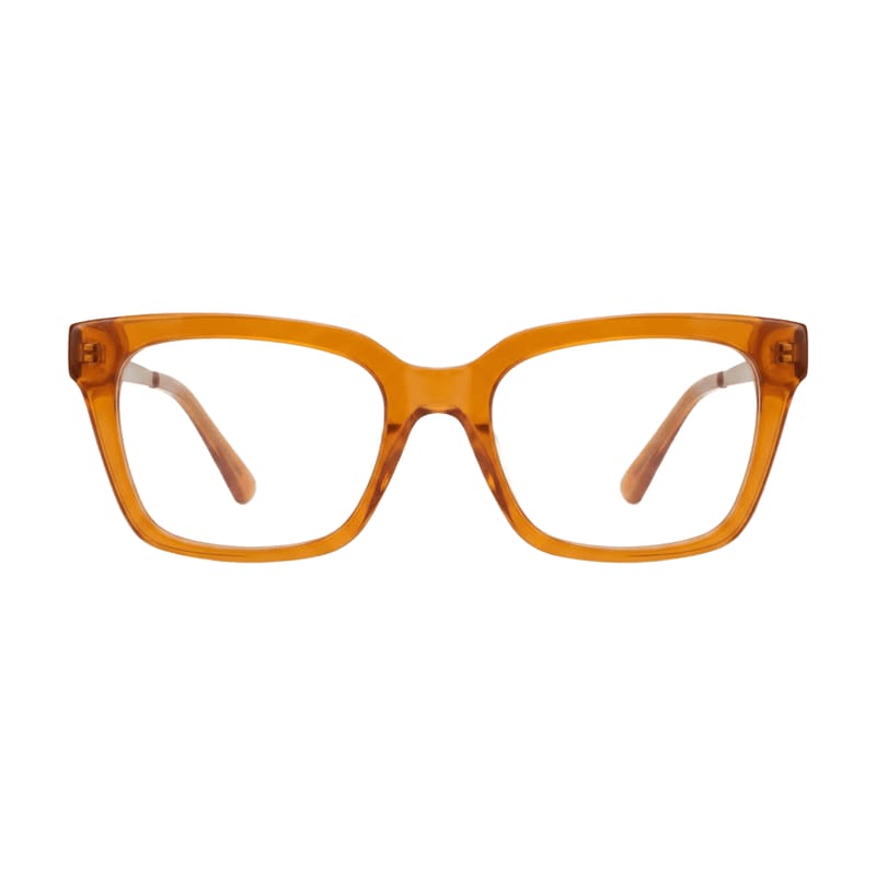 Women's Squared Cat-Eye Acetate Frame — Orange — Eyeglasses in Orange