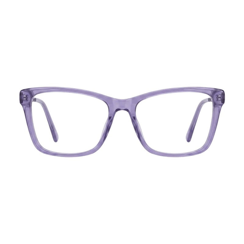 Women's Squared Cat-Eye Acetate Frame — Translucent Purple — Eyeglasses in Translucent Purple