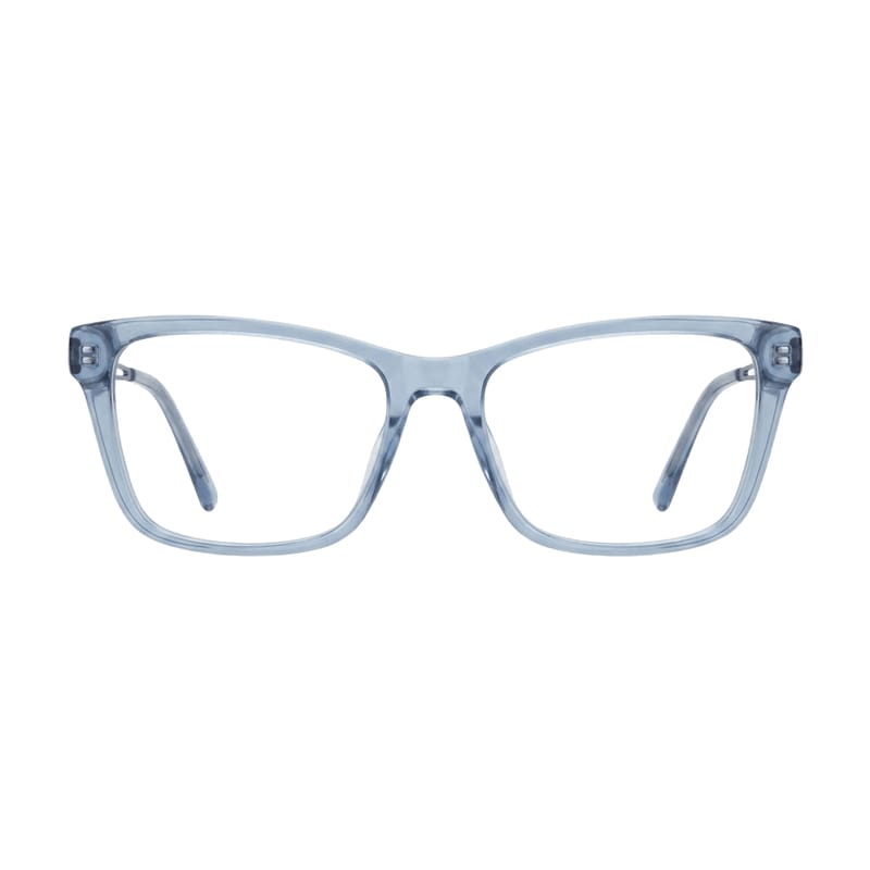 Women's Squared Cat-Eye Acetate Frame — Translucent Blue — Eyeglasses in Translucent Blue