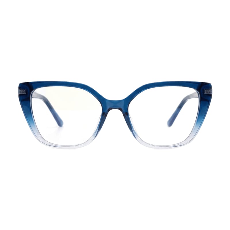 Women's Upswept Cat-Eye Acetate Frame — Ocean Blue — Eyeglasses in Ocean Blue