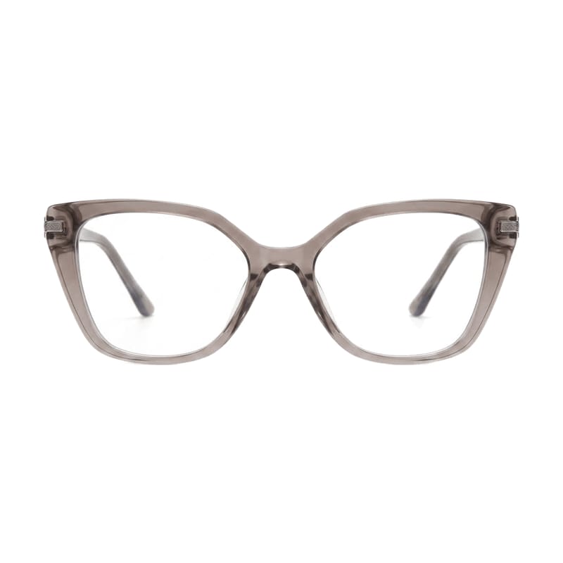 Women's Upswept Cat-Eye Acetate Frame — Smoke Grey — Eyeglasses in Smoke Grey
