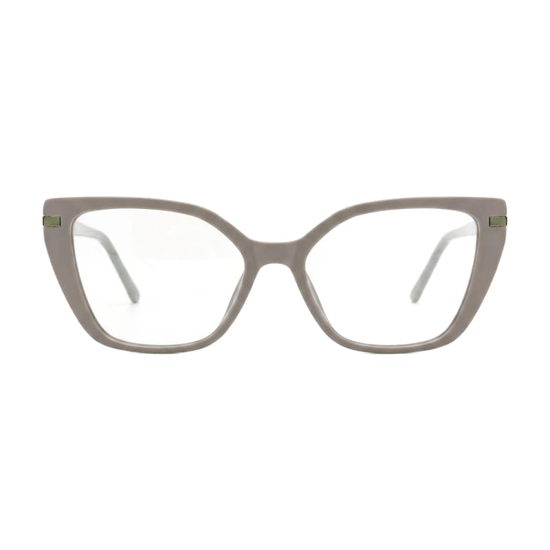 Women's Upswept Cat-Eye Acetate Frame — Matte Grey — Eyeglasses in Matte Grey