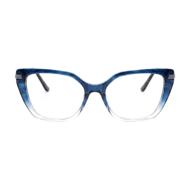 Women's Upswept Cat-Eye Acetate Frame — Galaxy Blue — Eyeglasses in Galaxy Blue