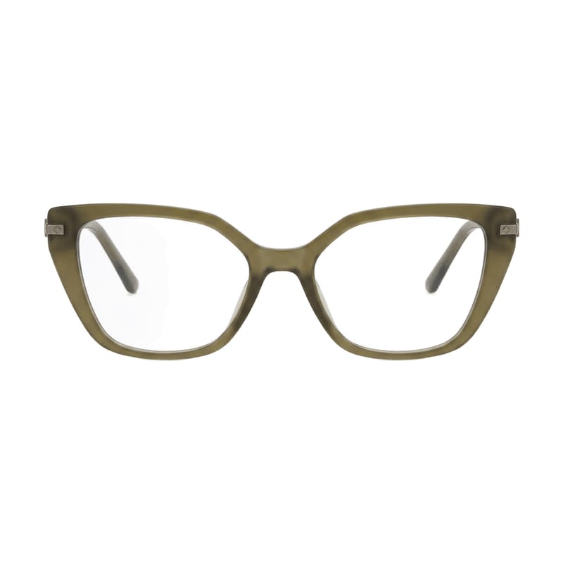 Women's Upswept Cat-Eye Acetate Frame — Matte Green — Eyeglasses in Matte Green