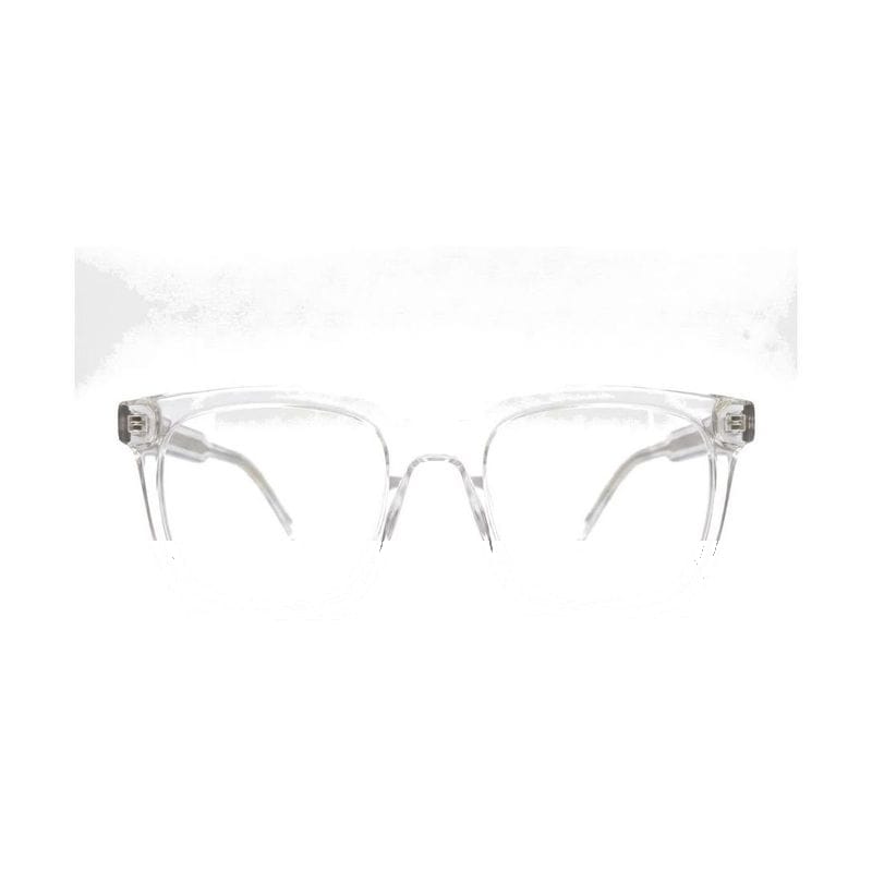 Women's Bold Square Acetate Frame — Translucent — Eyeglasses in Translucent
