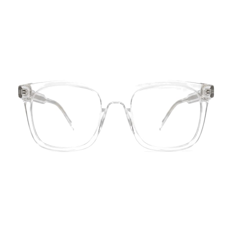 Women's Bold Square Acetate Frame — Translucent — Eyeglasses in Translucent