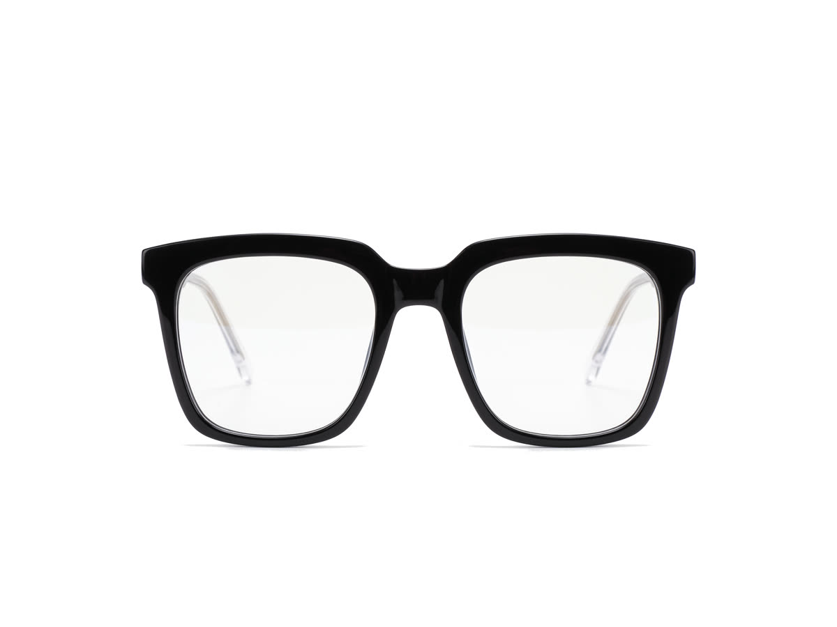 Women's Bold Square Acetate Frame — Gloss Black — Eyeglasses in Gloss Black