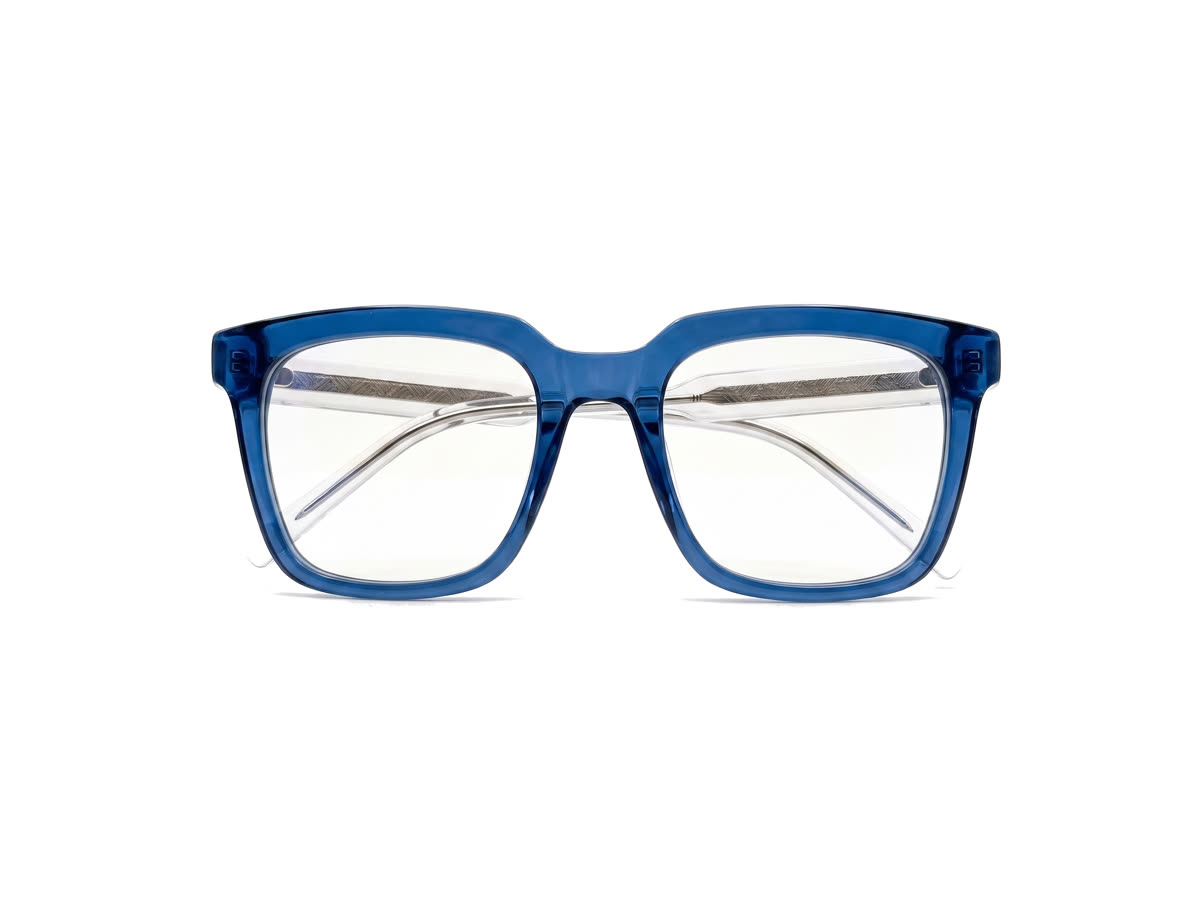 Women's Bold Square Acetate Frame — Crystal Blue — Eyeglasses in Crystal Blue