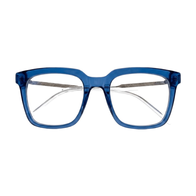 Women's Bold Square Acetate Frame — Crystal Blue — Eyeglasses in Crystal Blue