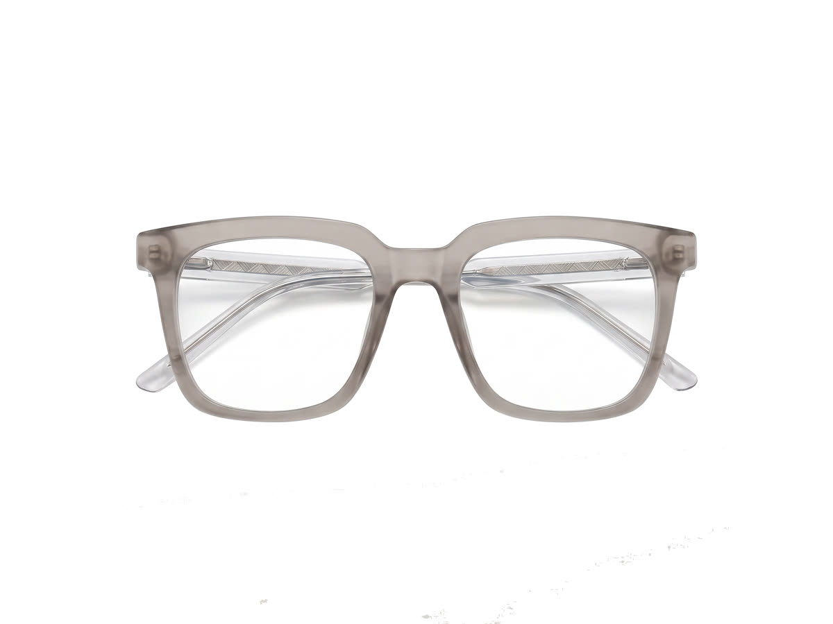 Women's Bold Square Acetate Frame — Grey — Eyeglasses in Grey
