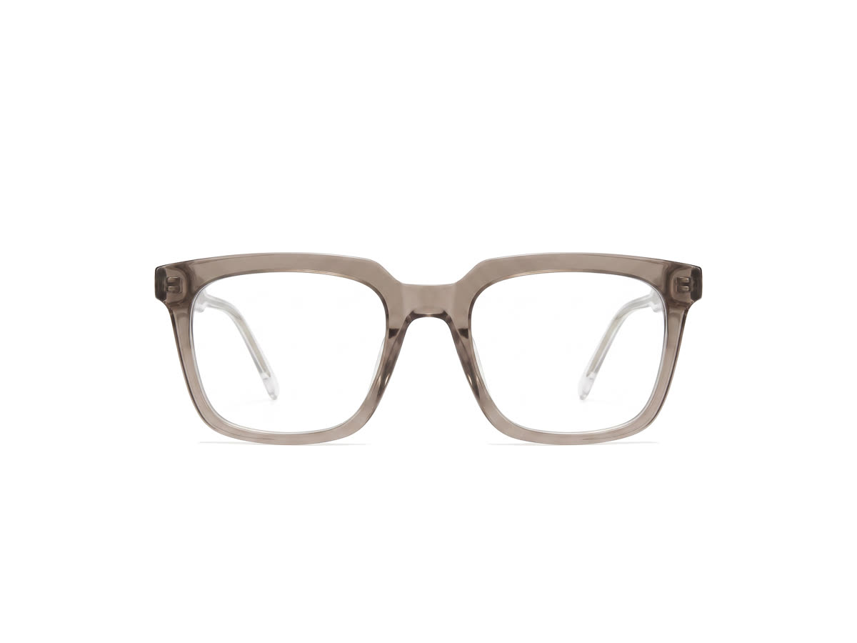 Women's Bold Square Acetate Frame — Gloss Grey — Eyeglasses in Gloss Grey