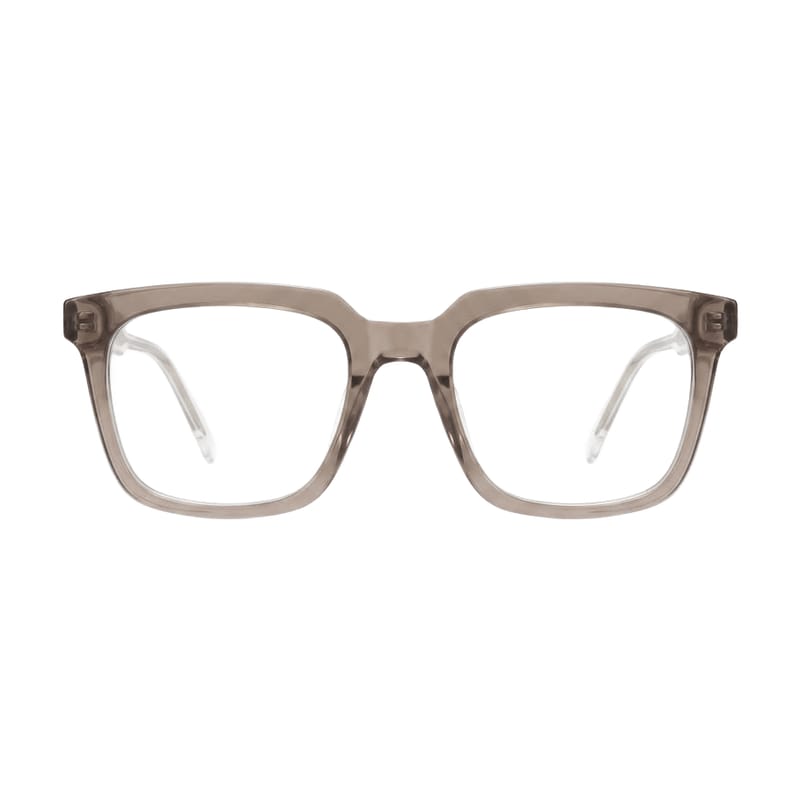 Women's Bold Square Acetate Frame — Gloss Grey — Eyeglasses in Gloss Grey