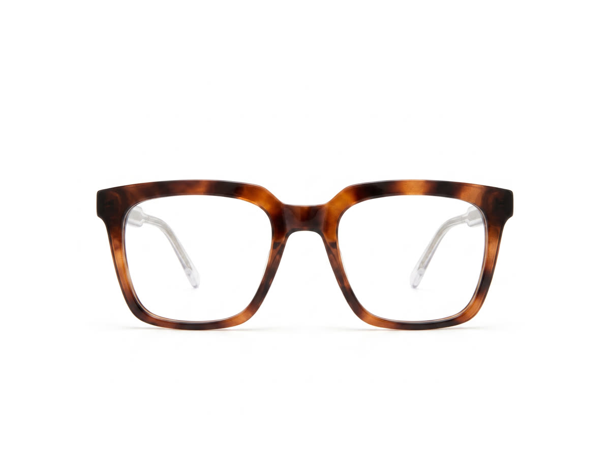 Women's Bold Square Acetate Frame — Cat Brown — Eyeglasses in Cat Brown
