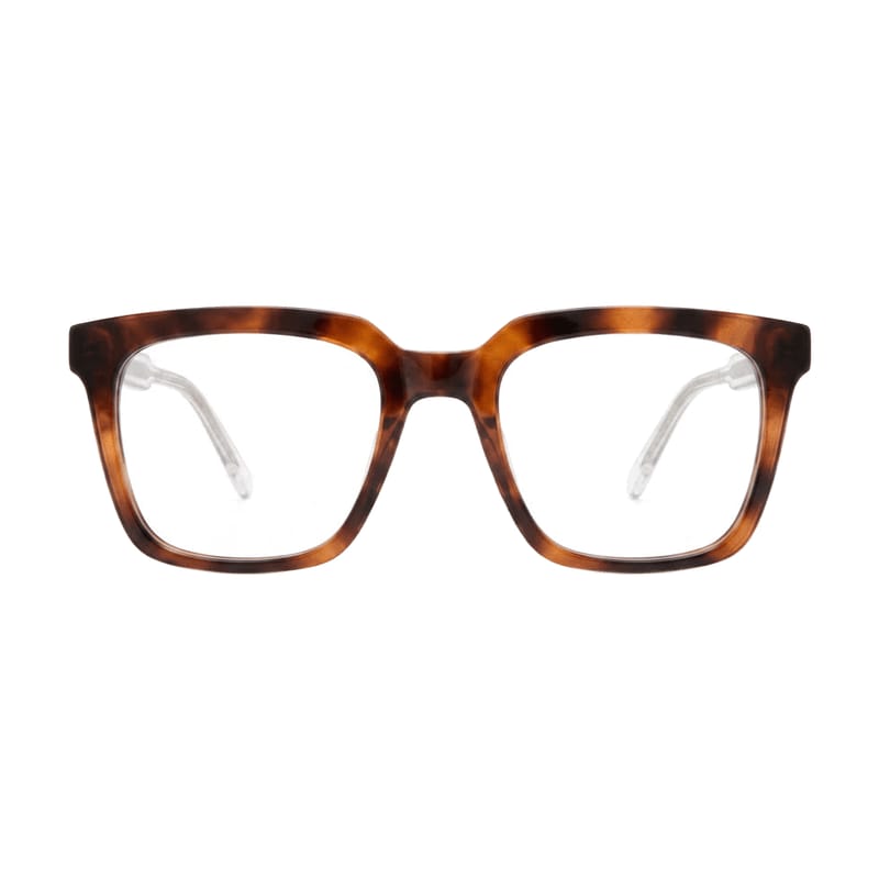 Women's Bold Square Acetate Frame — Cat Brown — Eyeglasses in Cat Brown