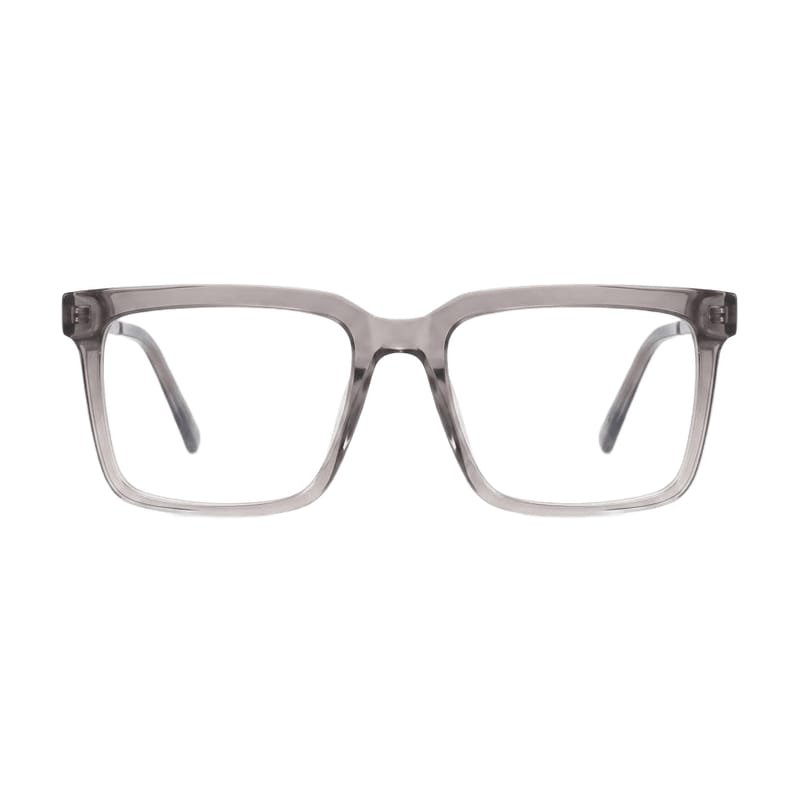 Women's Flat-Top Rectangle Acetate Frame — Translucent Grey — Eyeglasses in Translucent Grey