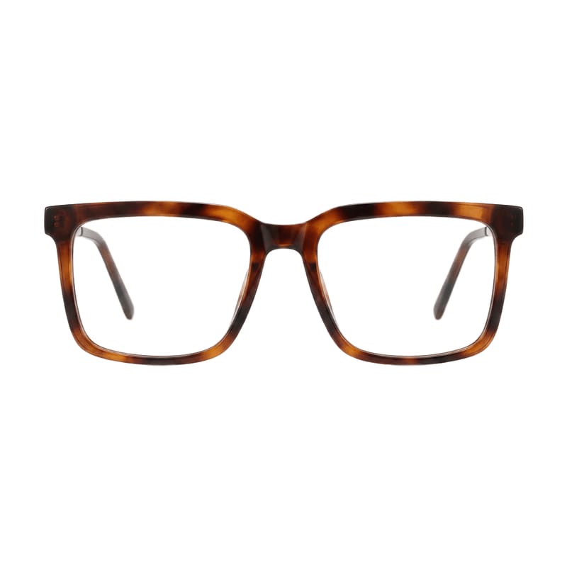 Women's Flat-Top Rectangle Acetate Frame — Cat Brown — Eyeglasses in Cat Brown