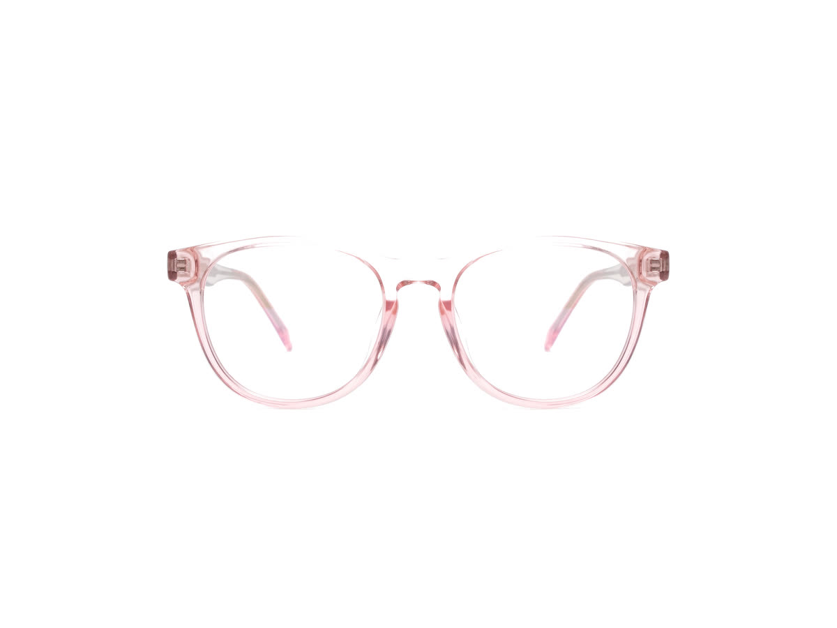 Women's Soft Round Acetate Frame — Crystal Pink — Eyeglasses in Crystal Pink