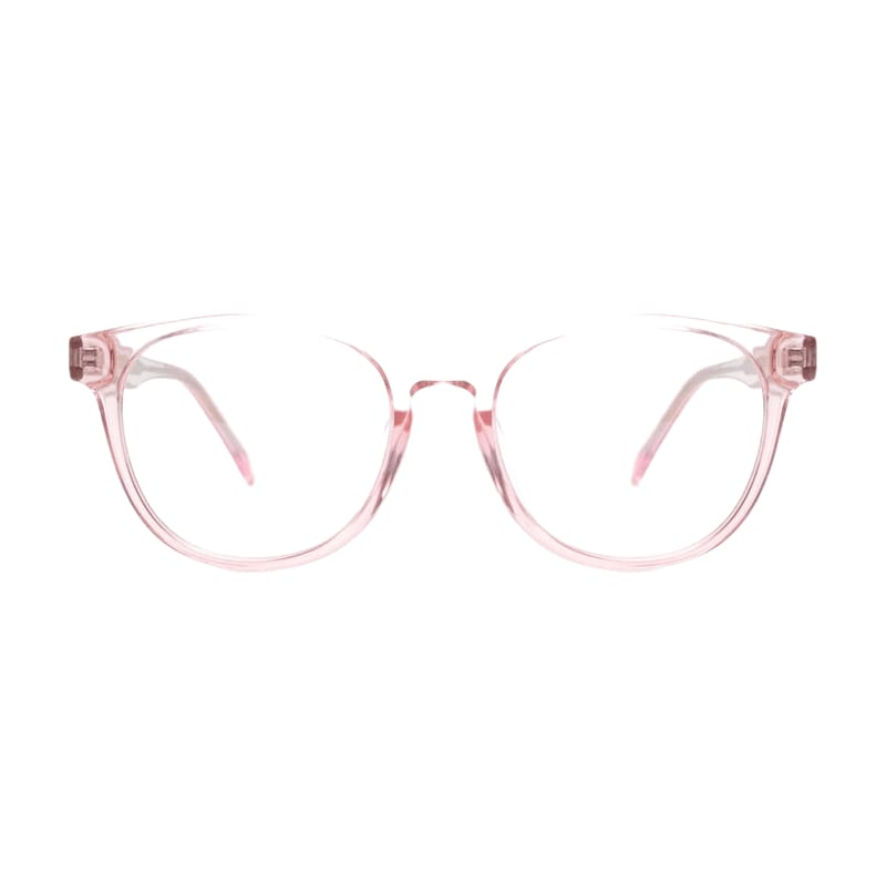 Women's Soft Round Acetate Frame — Crystal Pink — Eyeglasses in Crystal Pink