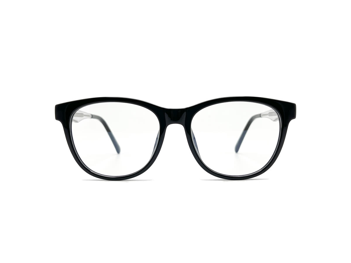 Women's Soft Round Acetate Frame — Black — Eyeglasses in Black