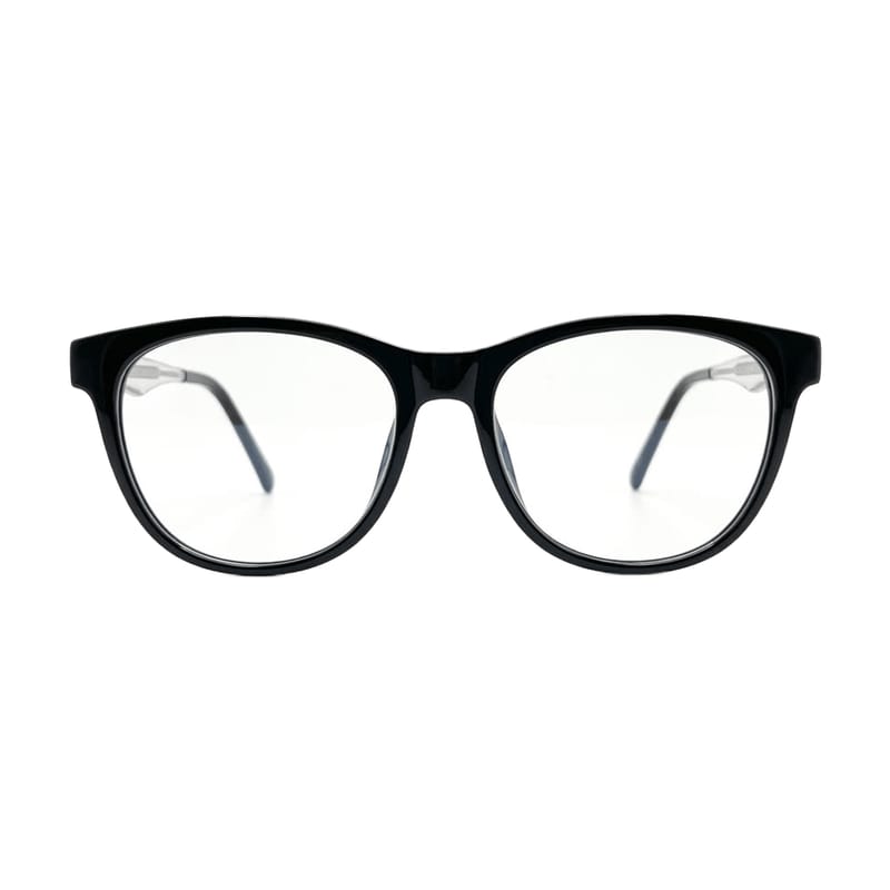 Women's Soft Round Acetate Frame — Black — Eyeglasses in Black