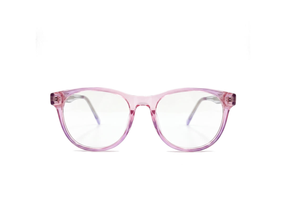 Women's Soft Round Acetate Frame — Pink + Purple — Eyeglasses in Pink + Purple