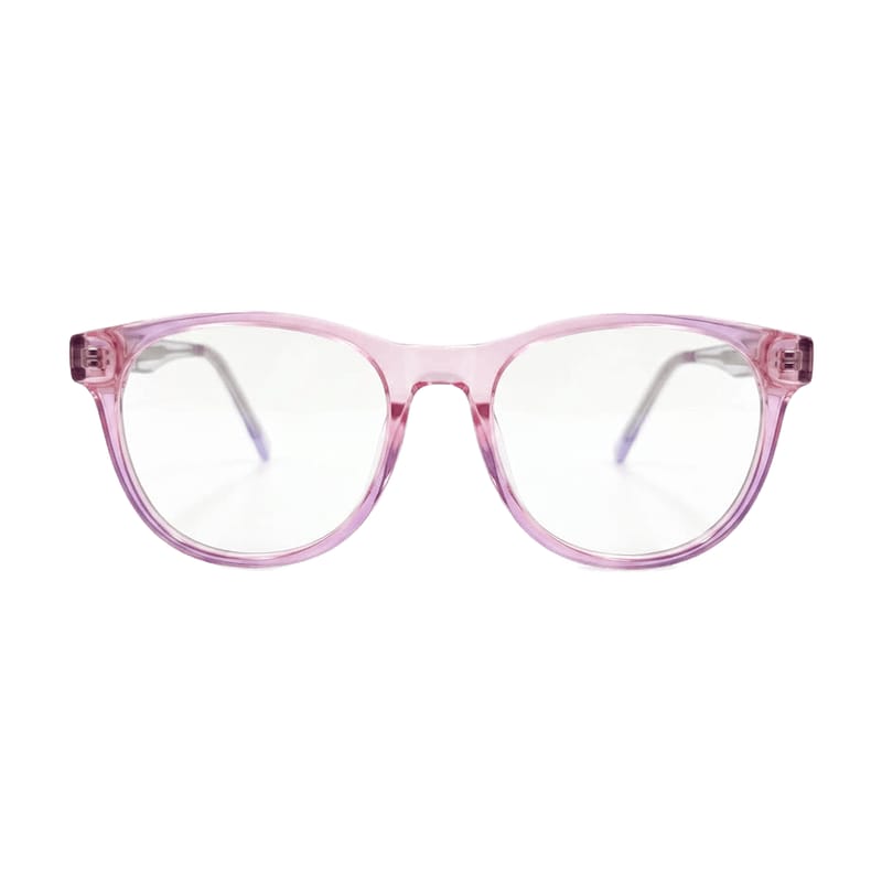 Women's Soft Round Acetate Frame — Pink + Purple — Eyeglasses in Pink + Purple
