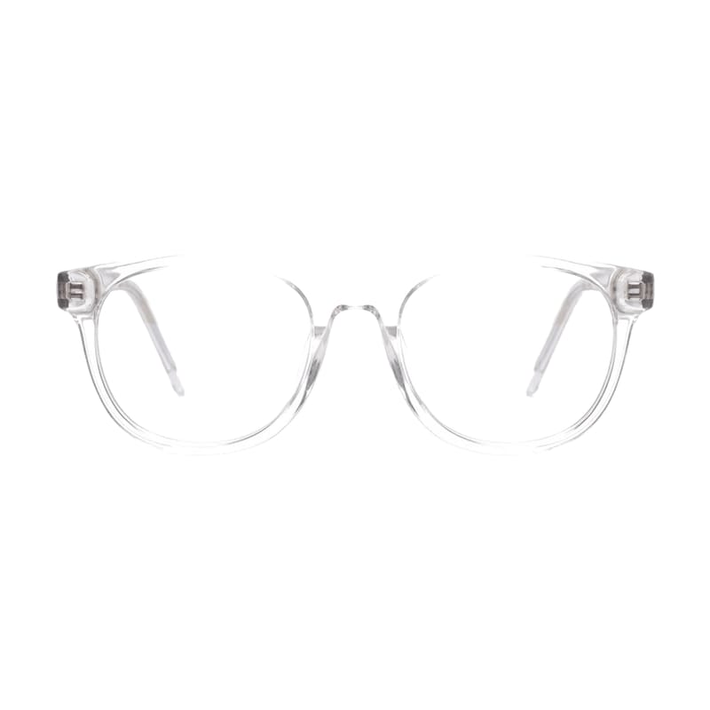 Women's Soft Round Acetate Frame — Crystal — Eyeglasses in Crystal